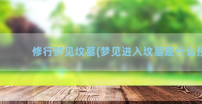 修行梦见坟墓(梦见进入坟墓是什么预兆)