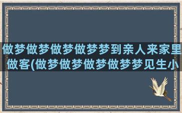 做梦做梦做梦做梦梦到亲人来家里做客(做梦做梦做梦做梦梦见生小孩是什么生肖)