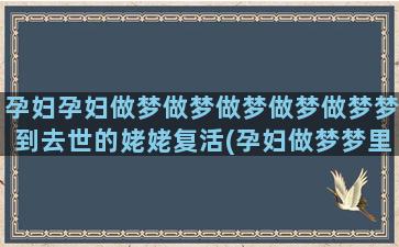 孕妇孕妇做梦做梦做梦做梦做梦梦到去世的姥姥复活(孕妇做梦梦里也是孕妇)