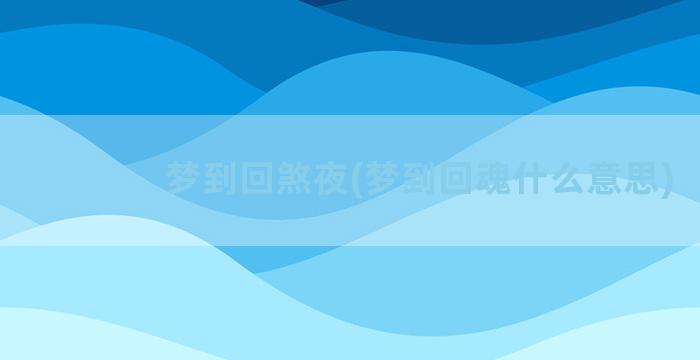 梦到回煞夜(梦到回魂什么意思)