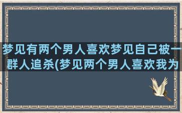 梦见有两个男人喜欢梦见自己被一群人追杀(梦见两个男人喜欢我为我打架)