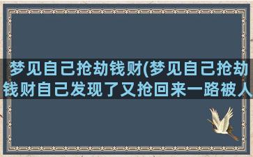 梦见自己抢劫钱财(梦见自己抢劫钱财自己发现了又抢回来一路被人追踪抢劫)