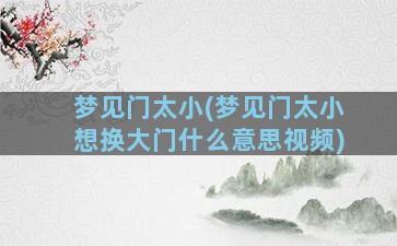 梦见门太小(梦见门太小想换大门什么意思视频)