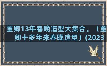 董卿13年春晚造型大集合。（董卿十多年来春晚造型）(2023年春晚董卿)